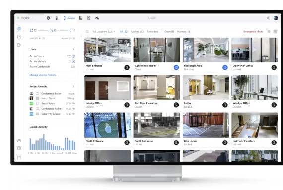 UniFi Protect software dashboard thumbnail